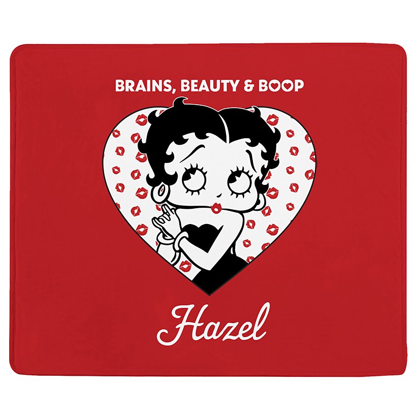 Betty Boop™ Brains, Beauty, & Boop Plush Blanket