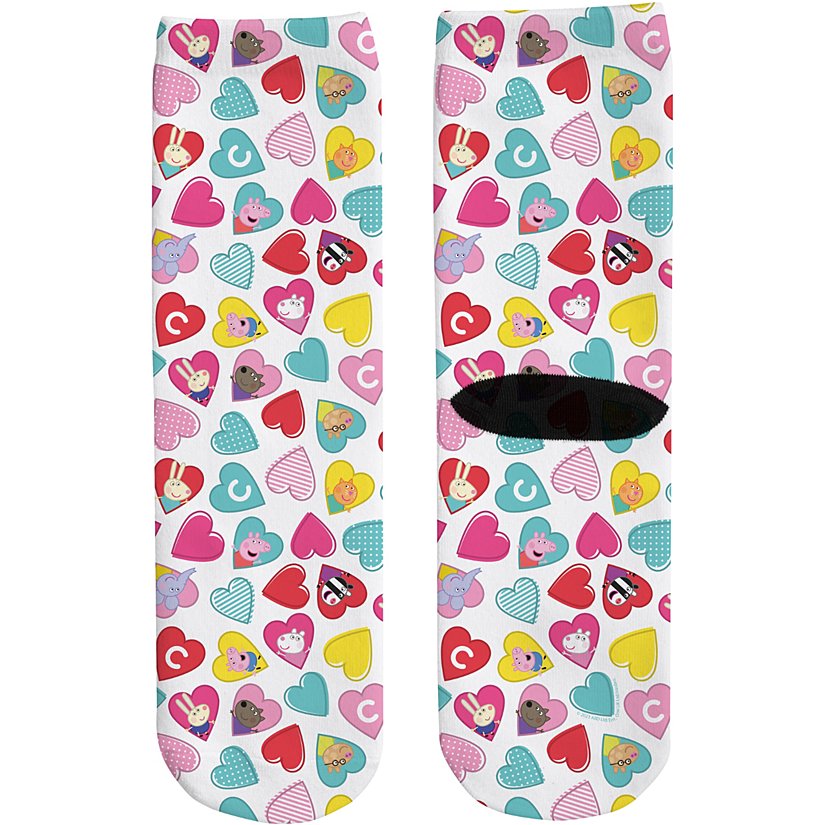 Peppa Pig and Friends Colorful Hearts Socks