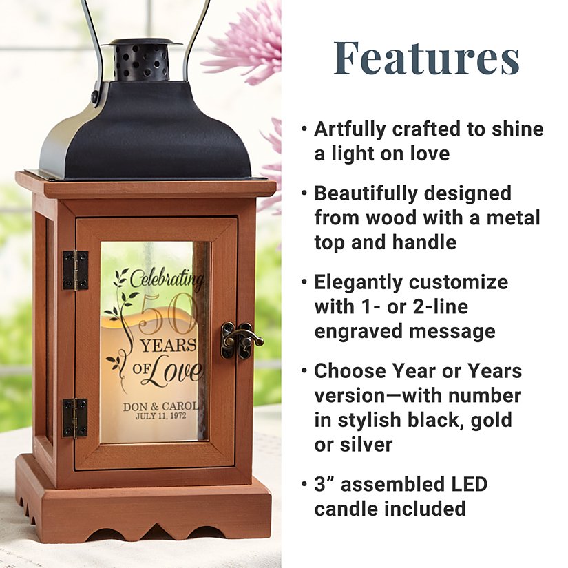 Commemoration of Love Personalized Anniversary Lantern