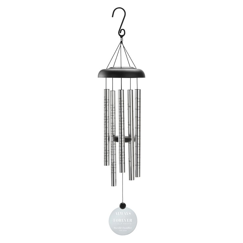 Always and Forever Sympathy Sonnet Solar Wind Chime
