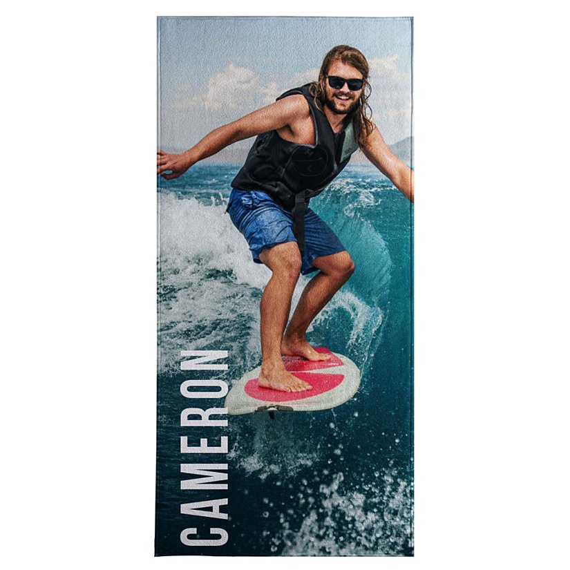 Any Message Photo Beach Towel-Standard