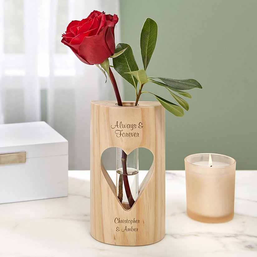 Love's Embrace Personalized Bud Vase