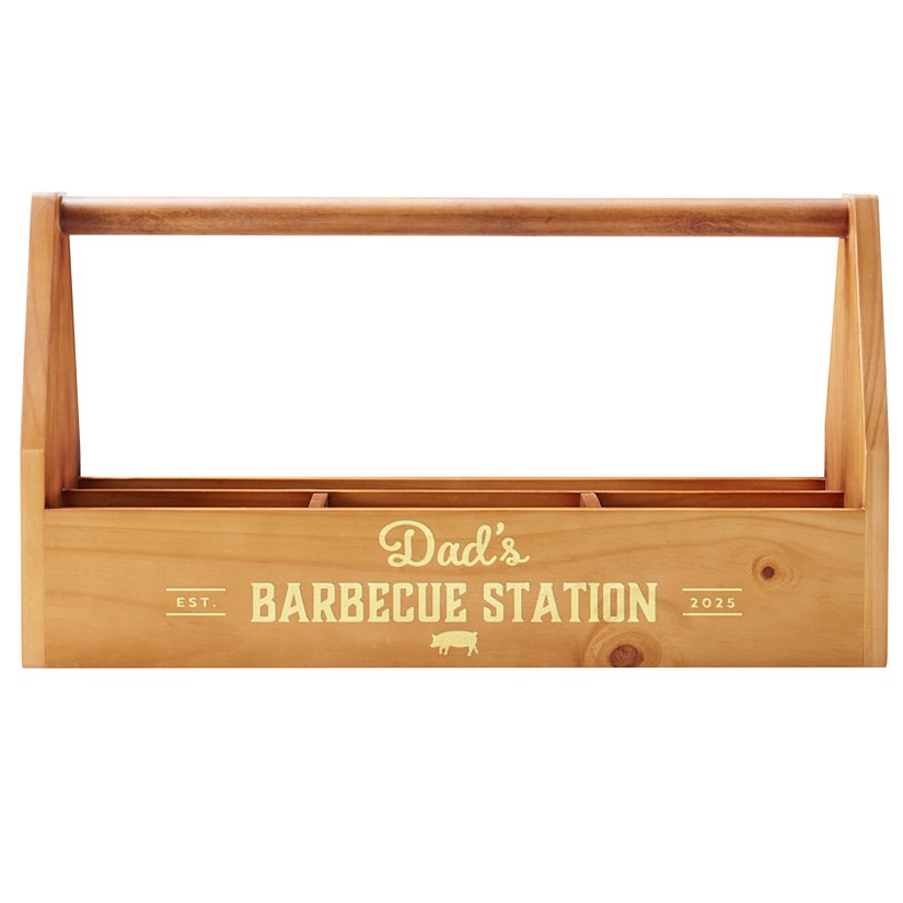 Barbecue Station Wood BBQ Caddy