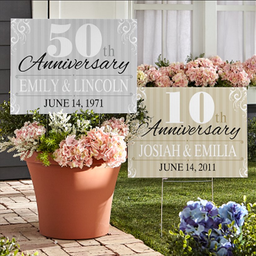 Celebration Anniversary Personalized Yard Sign