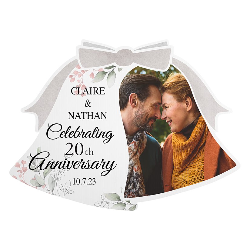 Anniversary Picture Bell Personalized Yard Sign