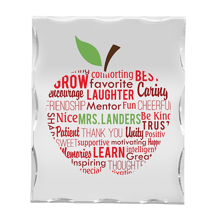 Apple For Teacher Acrylic Block
