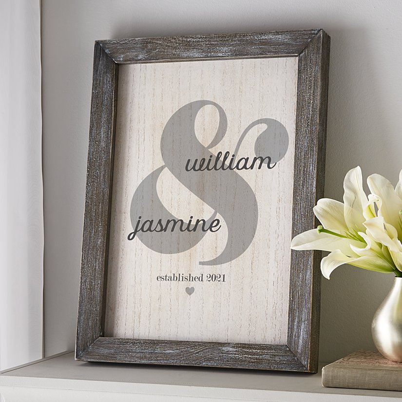 Just Us Two Personalized Rustic Barnwood Sign