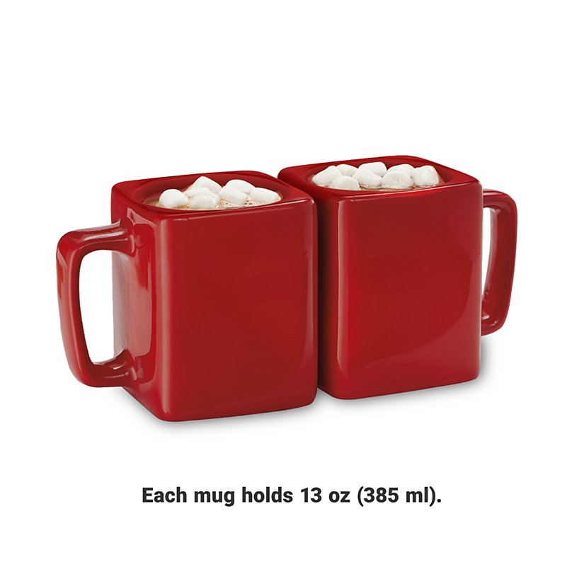 Memorable Date Red Square Mug 5 Memorable Date Red Square Mug