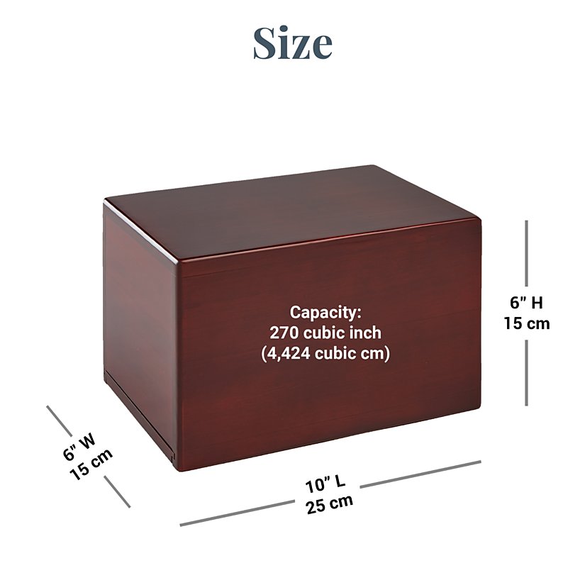 Angel's Wings Engraved Wood Cremation Urn 5 Angel's Wings Engraved Wood Cremation Urn