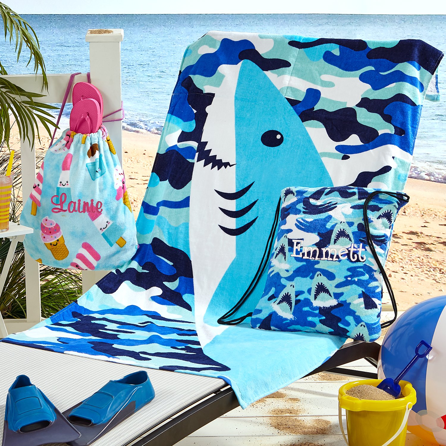 Dual-Function Personalized Towel Backpack