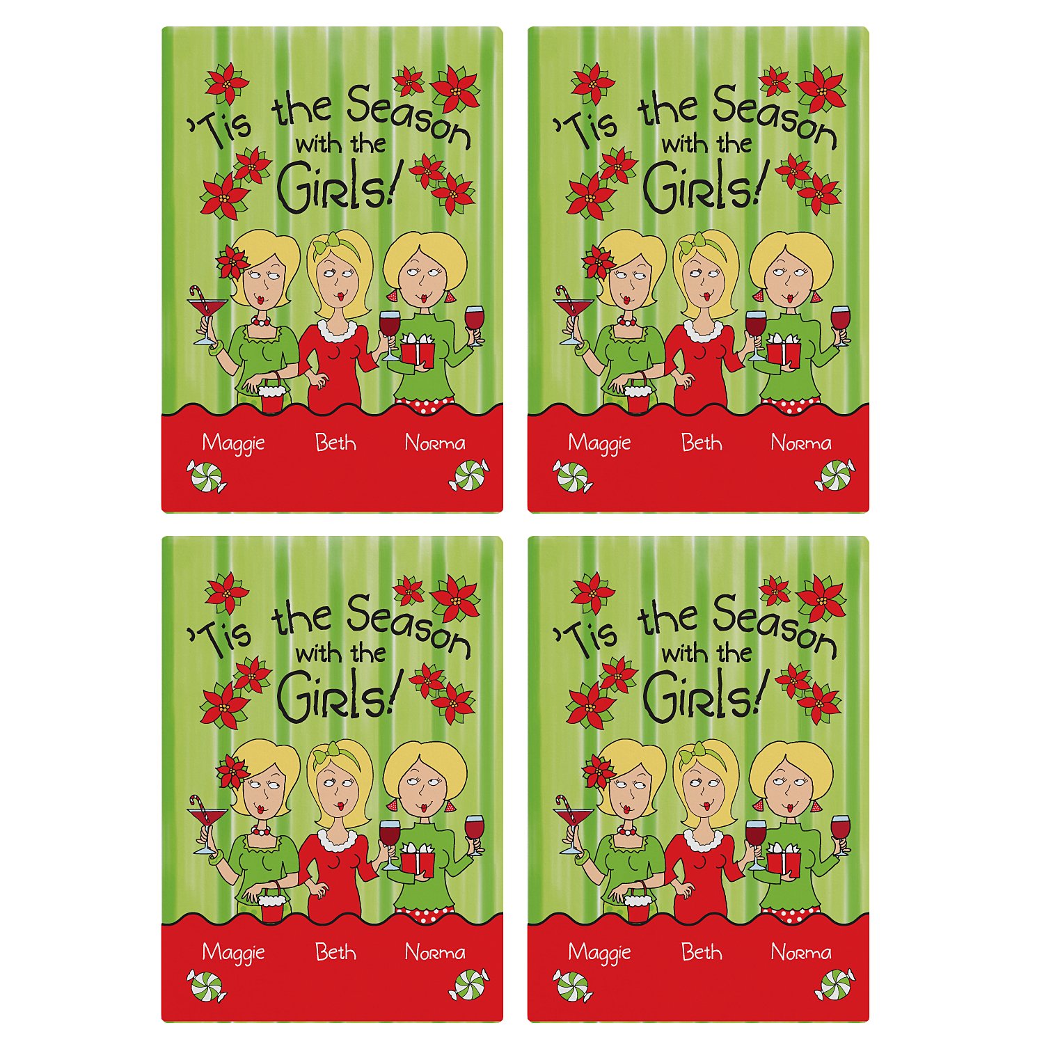 'Tis the Season with the Girls Wine Labels - 3