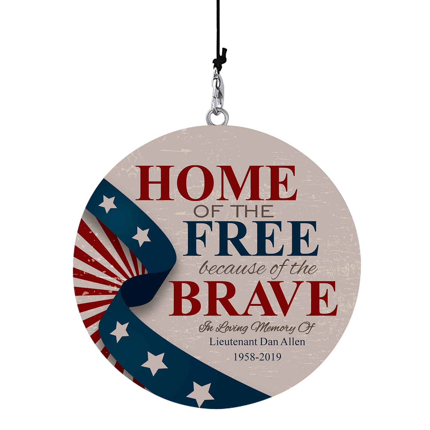 Military Hero Wind Chime Metal Sail