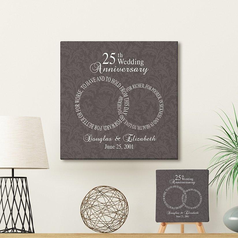 Circles of Love Anniversary Personalized LED Wall Art