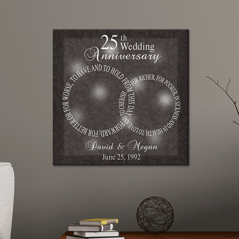 Circles of Love Anniversary Personalized LED Wall Art