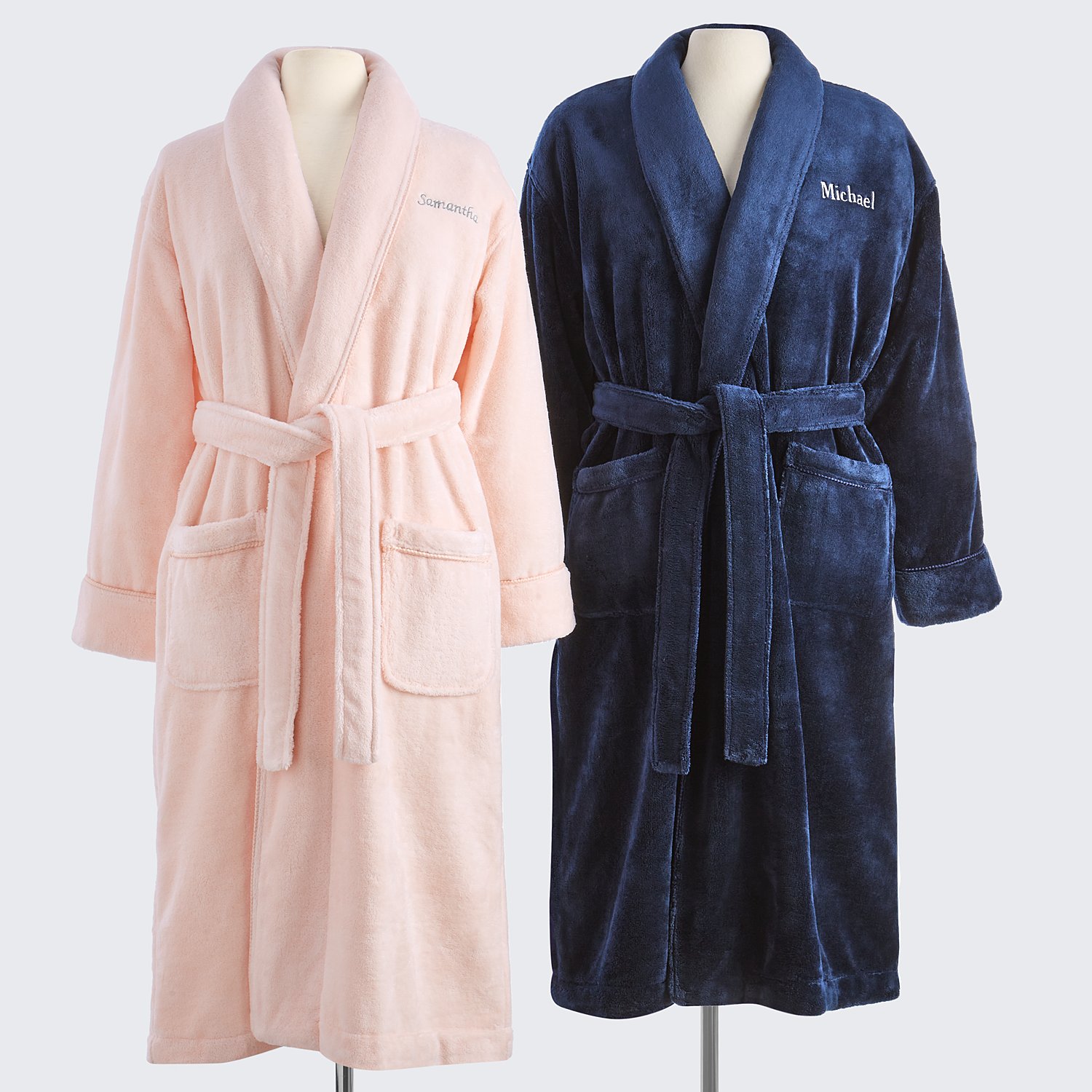 Couple's Five Star Plush Robe Set - Men's L/XL - Women's S/M