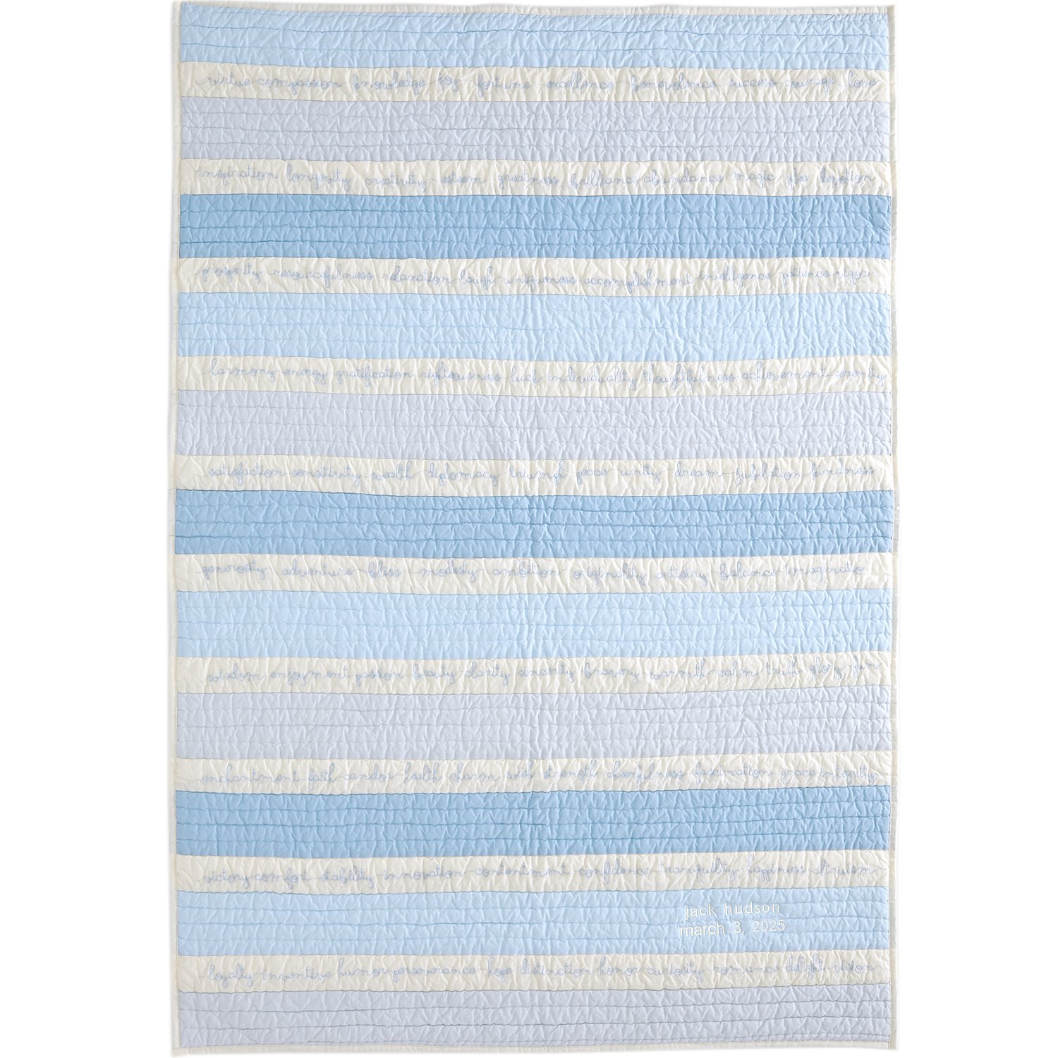 100 Good Wishes Baby Quilt - Blue