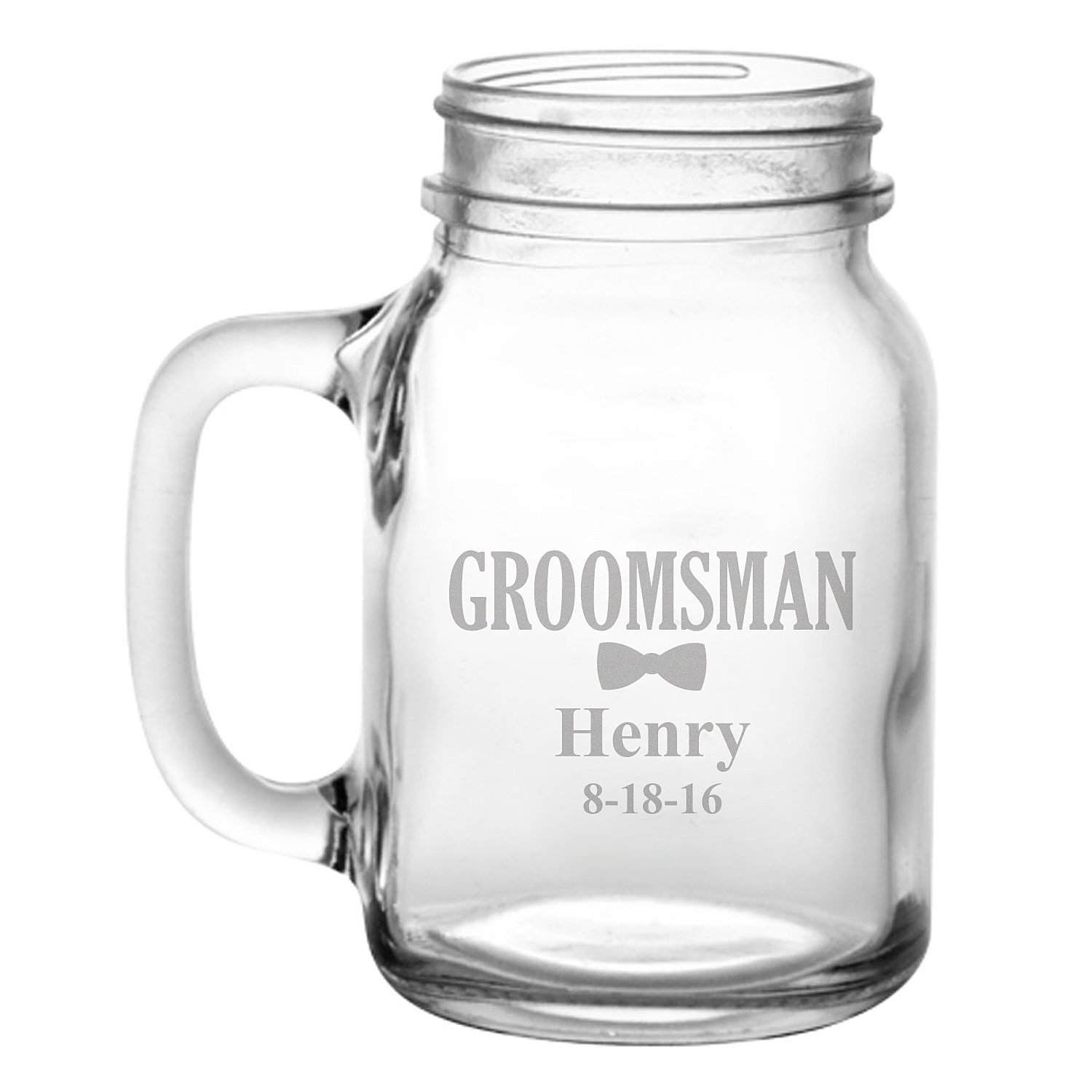 Wedding Party Mason Jar - Groomsman