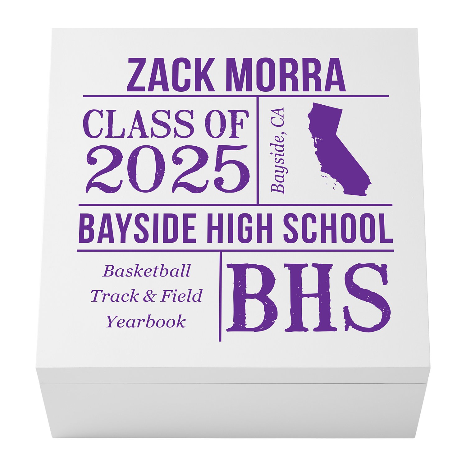 All About the Graduate Keepsake Box - Purple