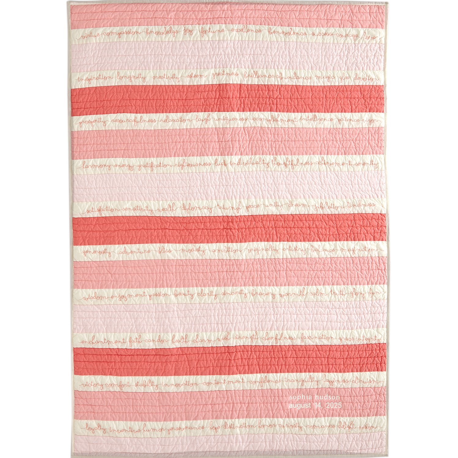 100 Good Wishes Baby Quilt - Pink