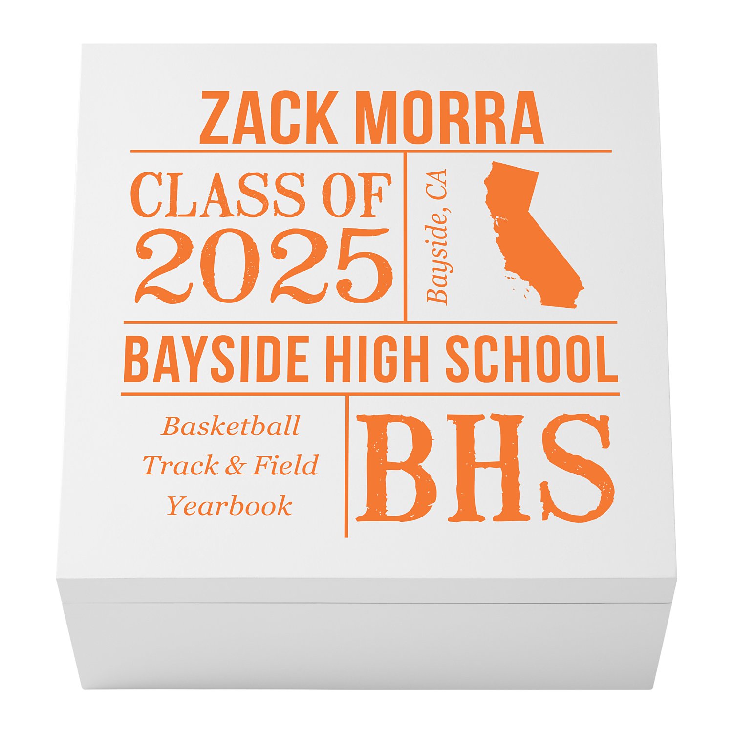 All About the Graduate Keepsake Box - Orange