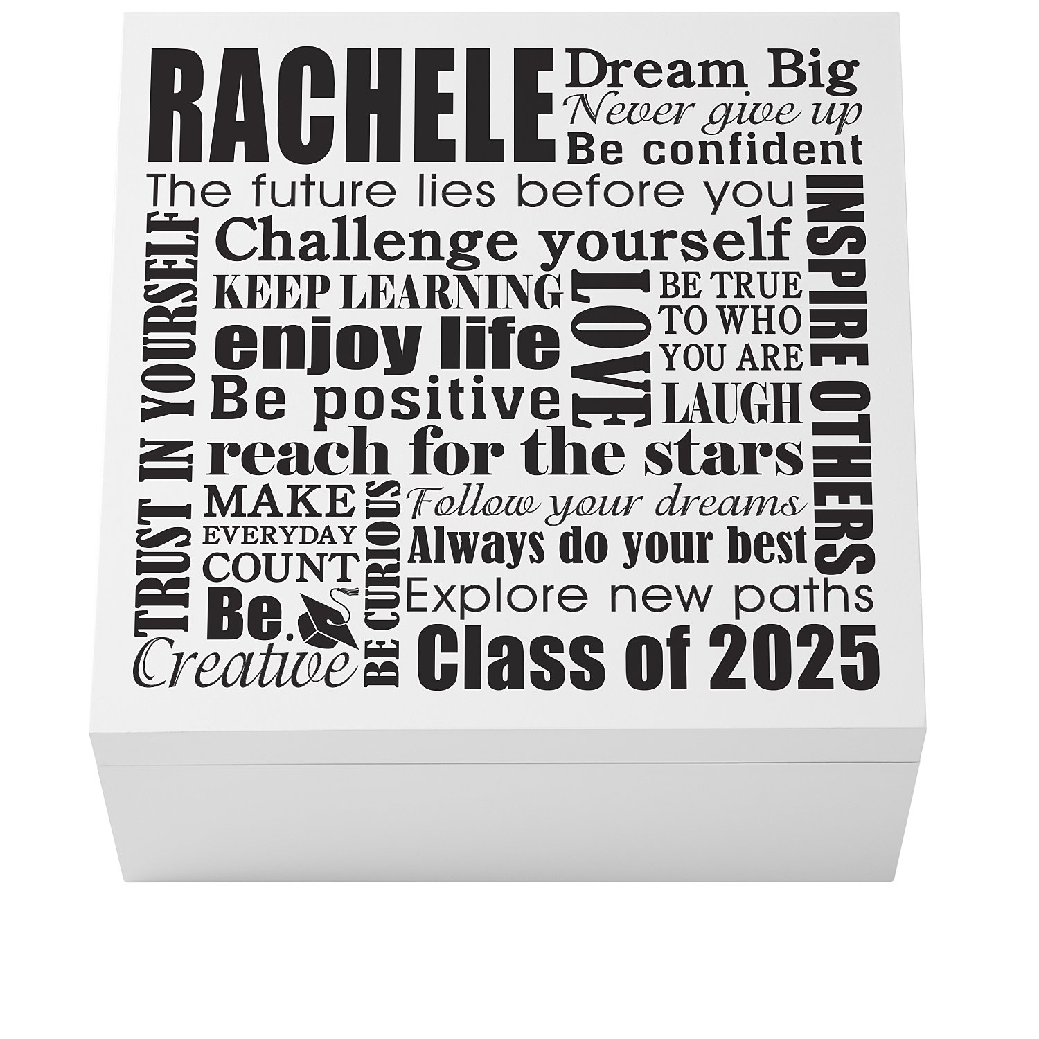 Dream Big Graduation Keepsake Box - White