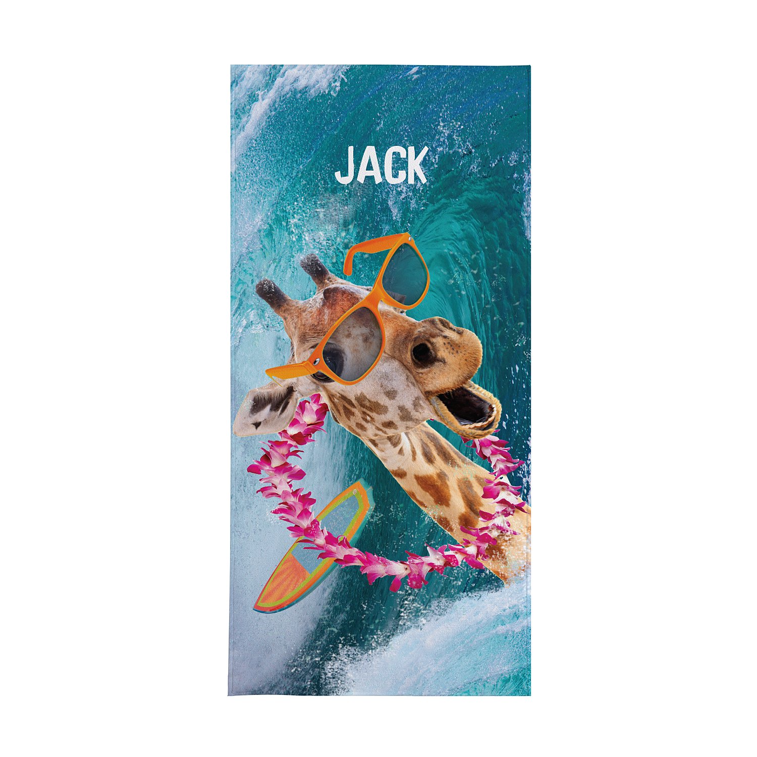 Animal With An Attitude Beach Towel-Giraffe - Standard