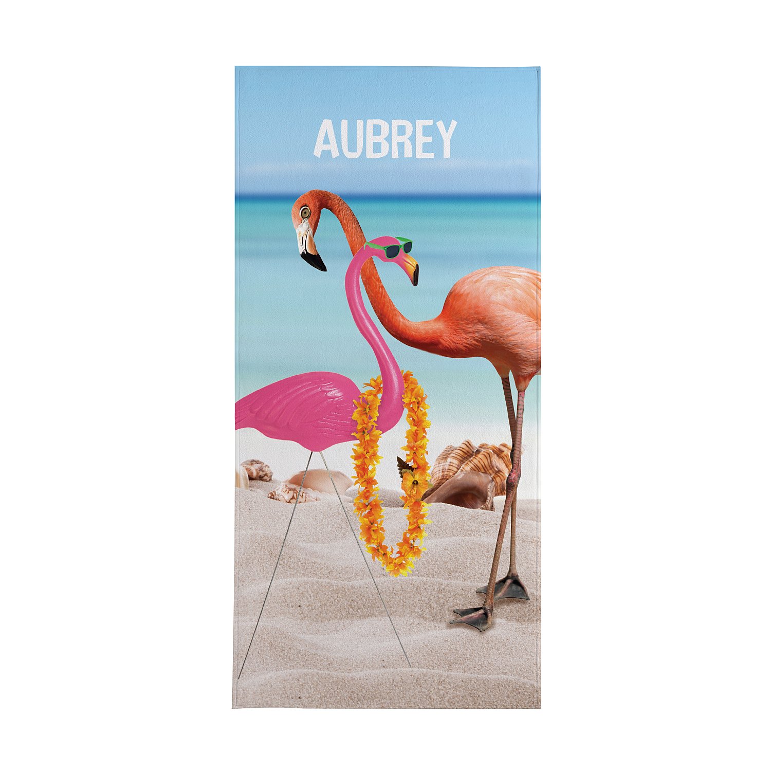 Animal With An Attitude Beach Towel-Flamingo - Standard