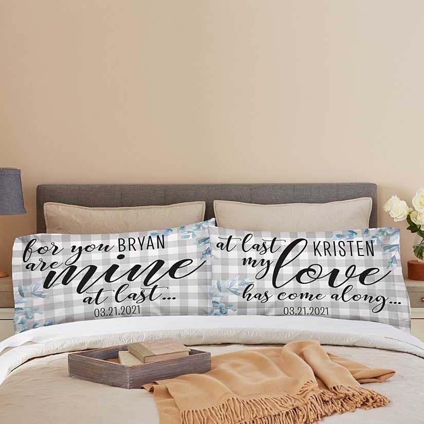 At Last Romantic Personalized Pillowcase Set - Set of 2
