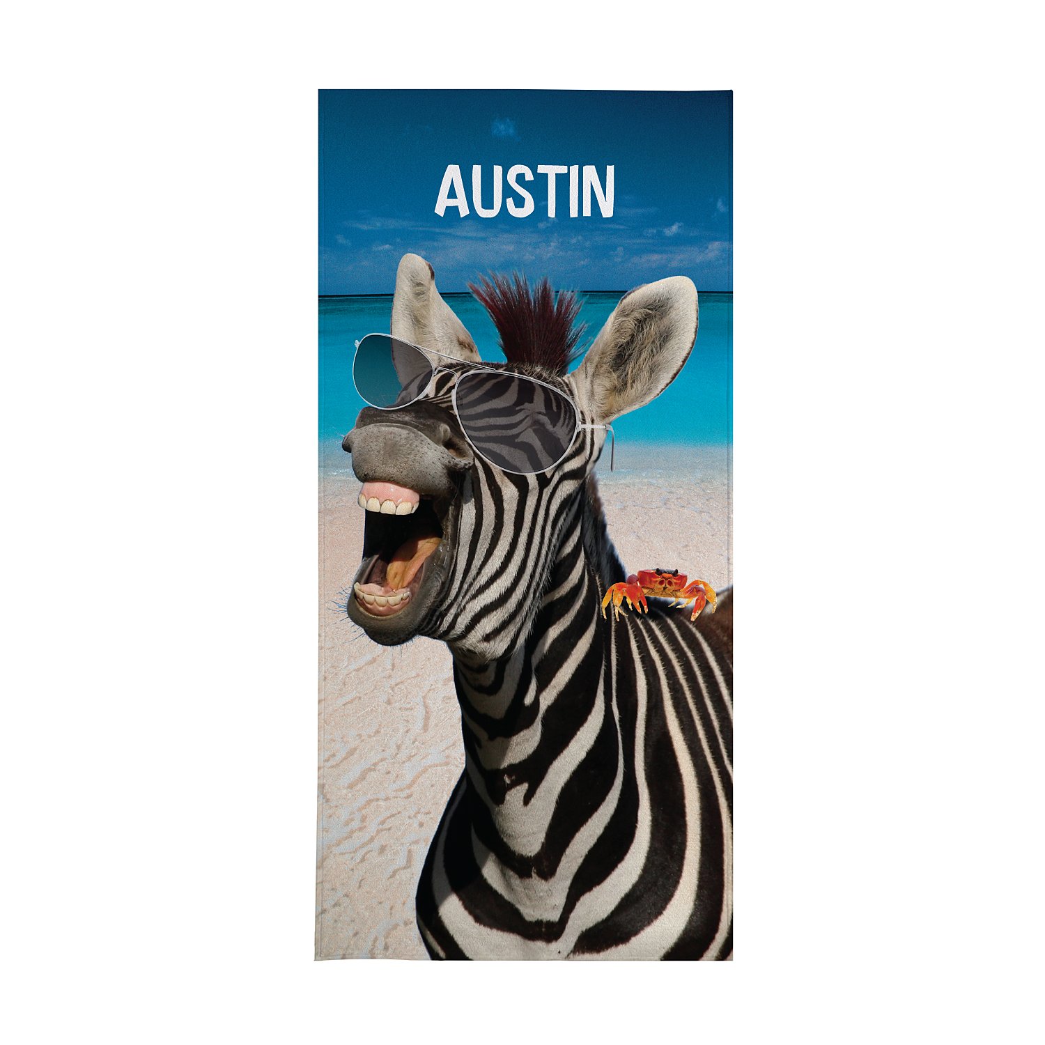 Animal With An Attitude Beach Towel-Standard-Zebra