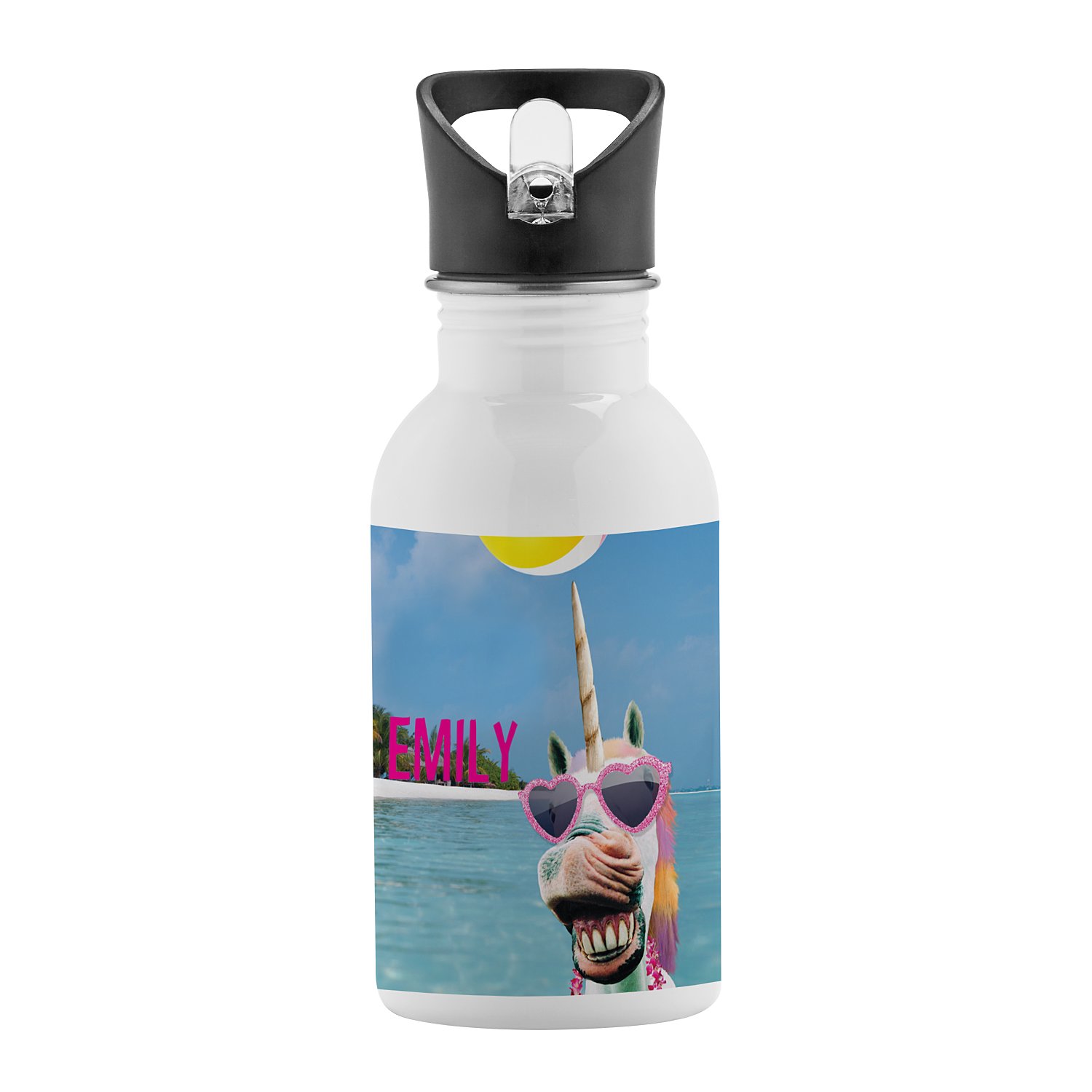 Animal With An Attitude Water Bottle-Unicorn