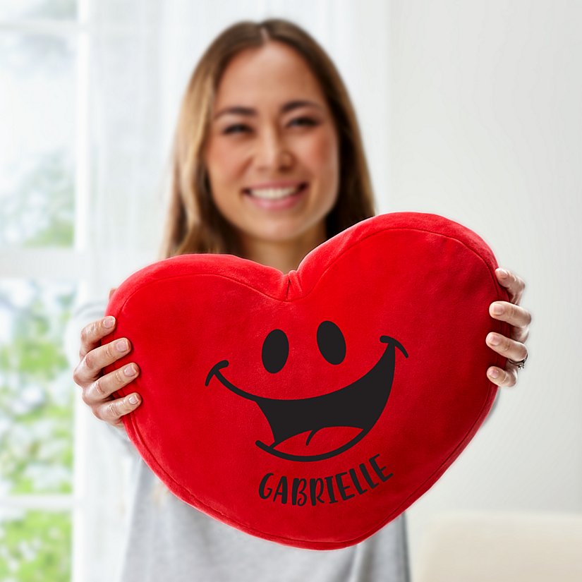 Cuddly Heart Character Personalized Pillow