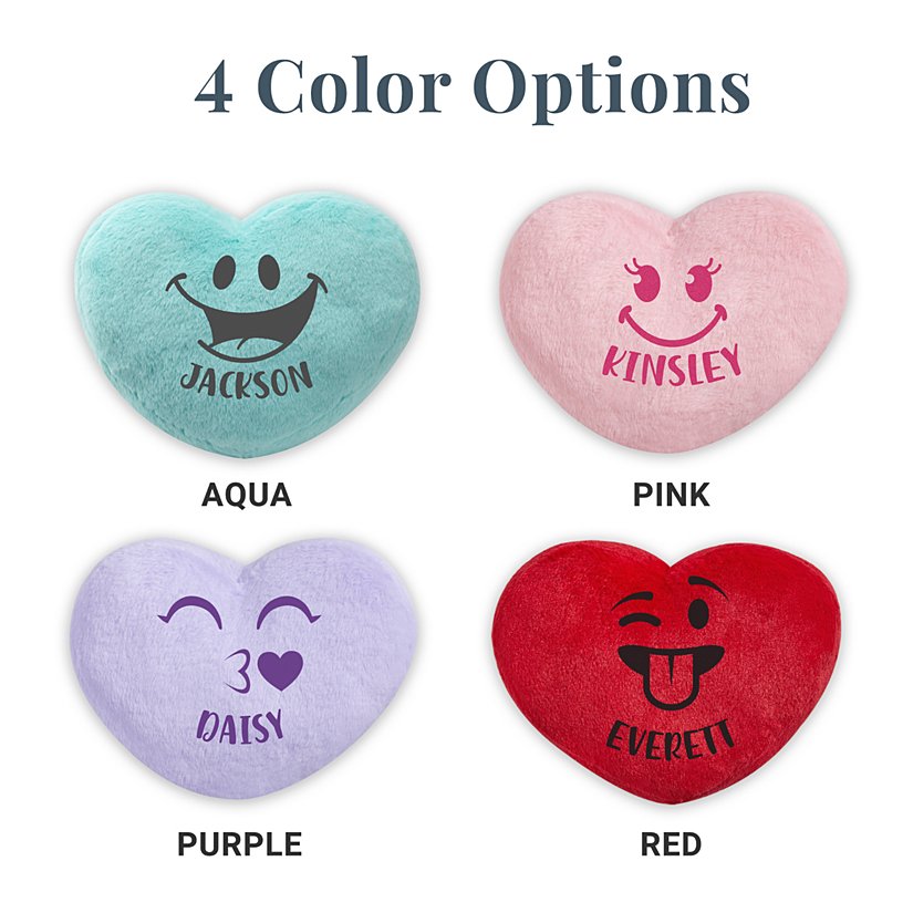 Cuddly Heart Character Personalized Pillow