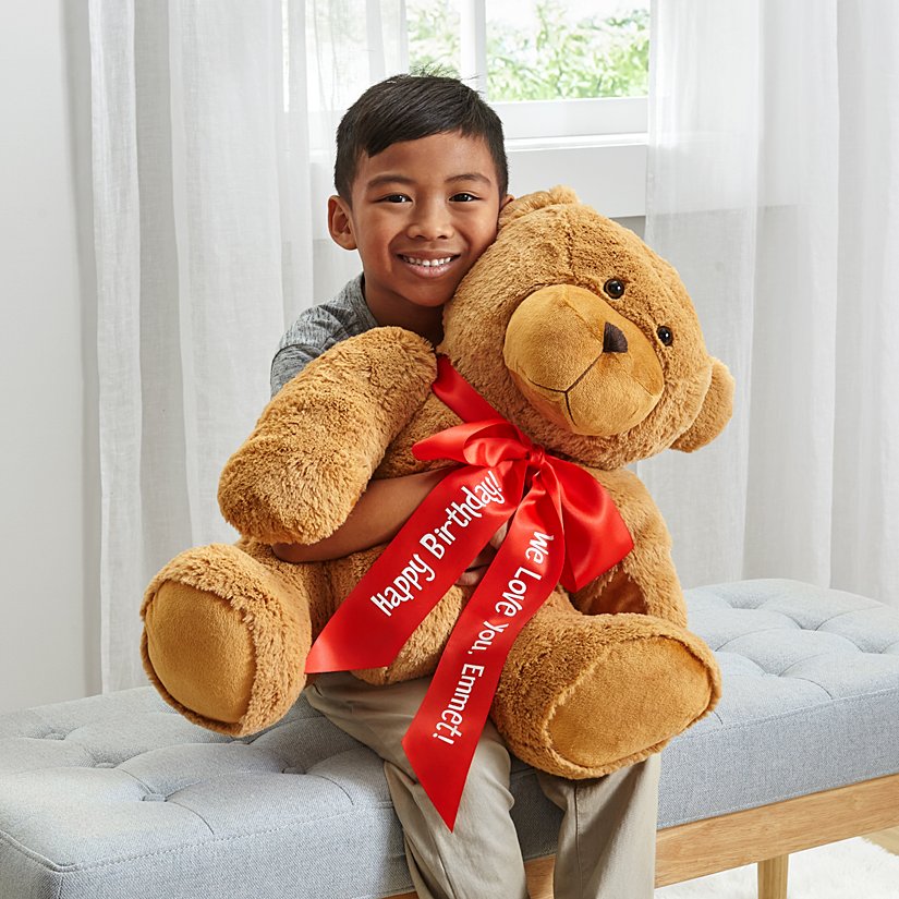 27" Cuddly Personalized Plush Bear