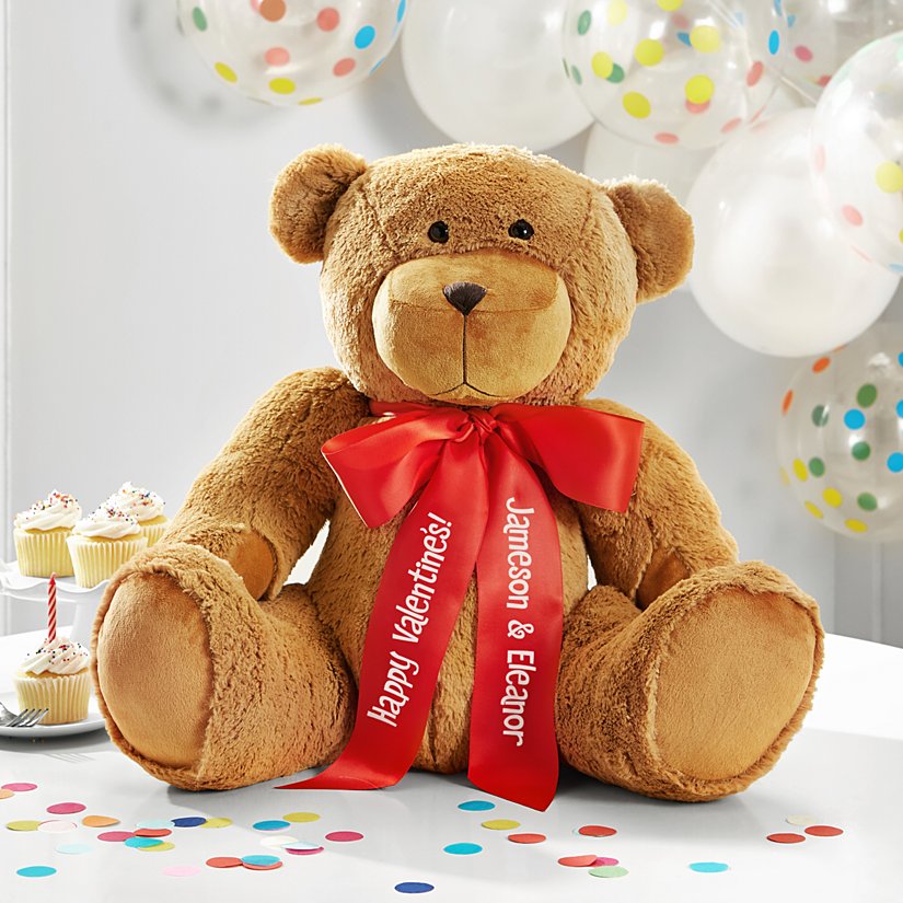 27" Cuddly Personalized Plush Bear 4 27" Cuddly Personalized Plush Bear