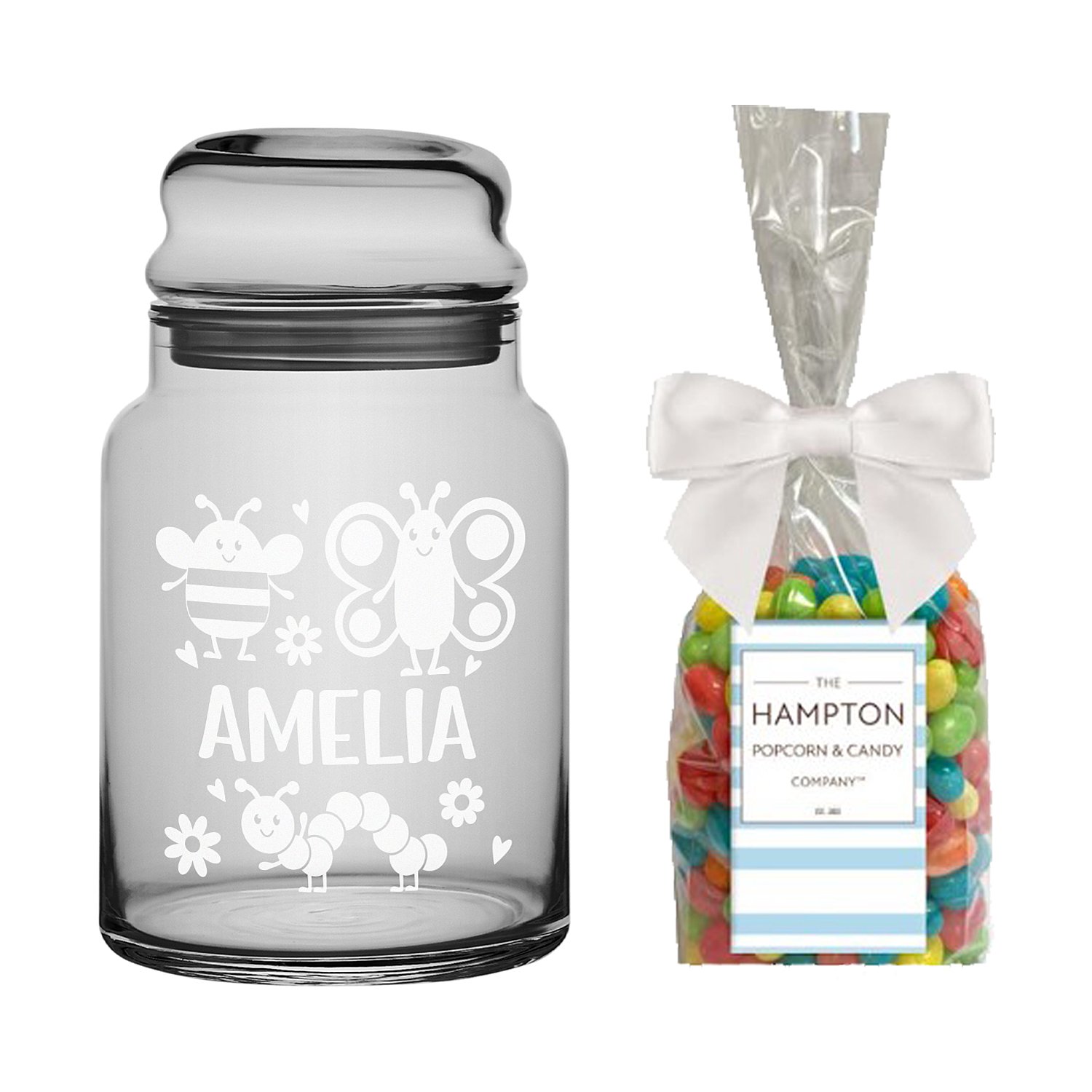 Buggy Love Glass Treat Jar with Candy