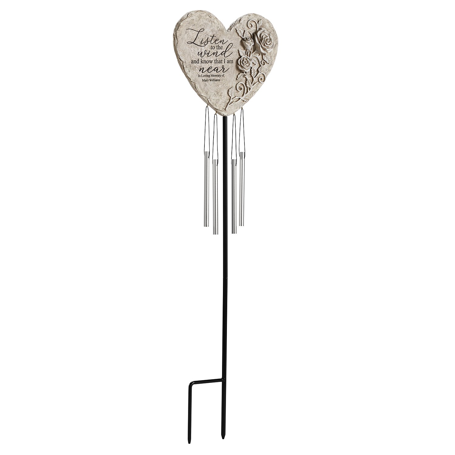 Whispers In The Wind Garden Chime - Heart