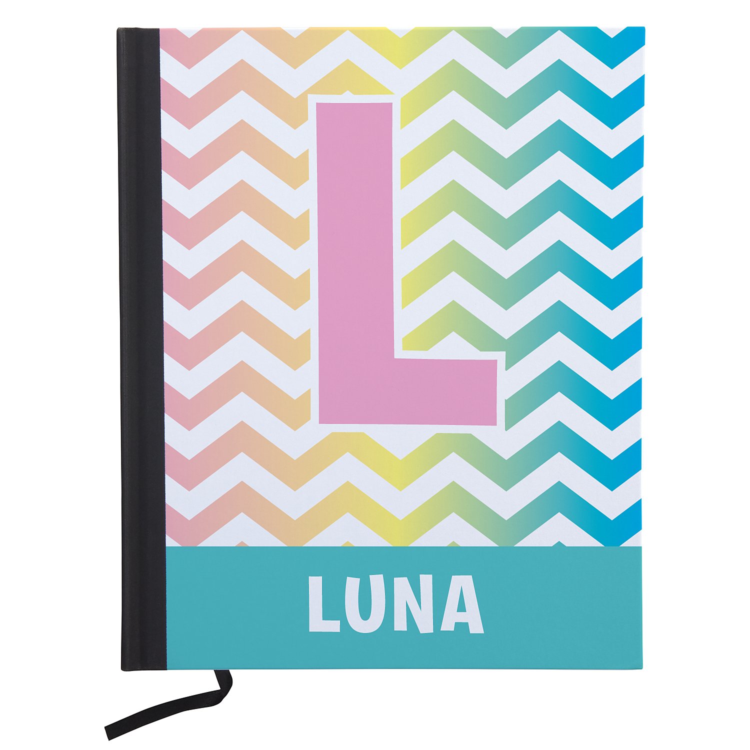 Chic Pattern Notebook - Rainbow Chevron