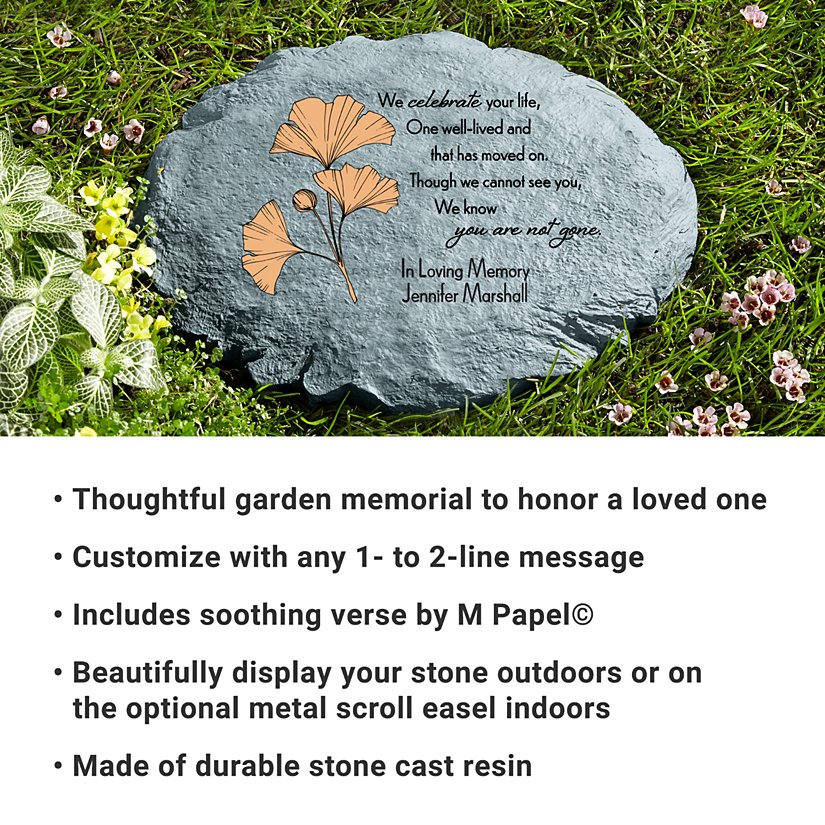 You Are Not Gone Memorial Personalized Garden Stone