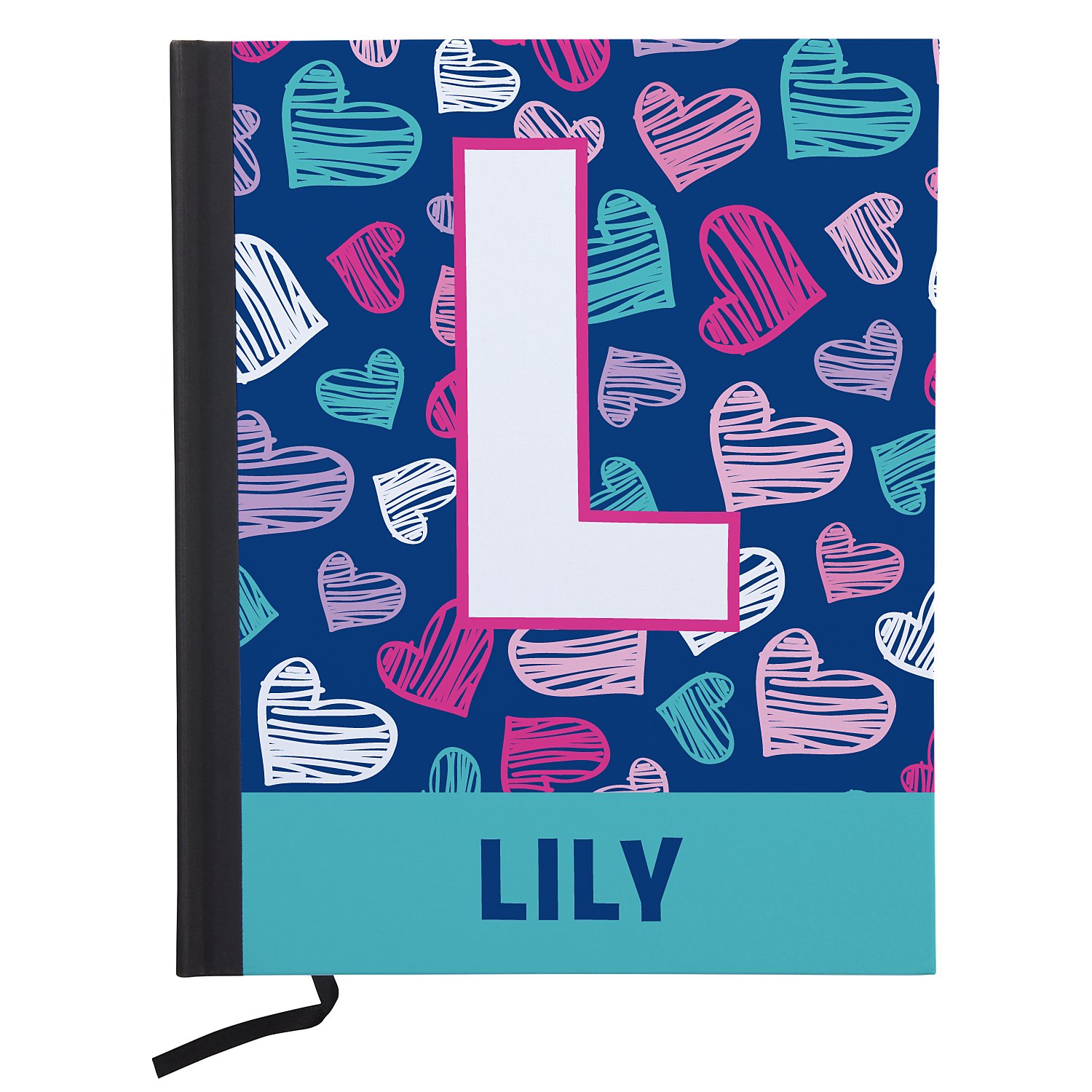 Chic Pattern Notebook - Bright Hearts