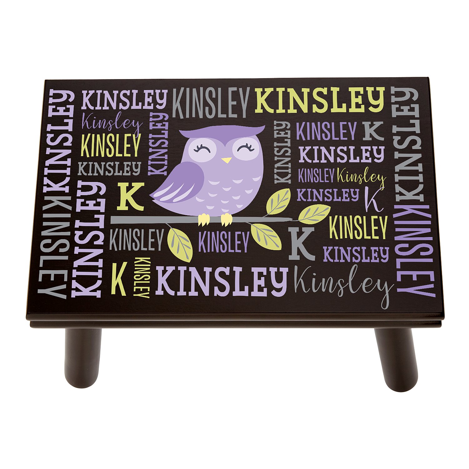 Adorable Creatures Espresso Step Stool - Owl