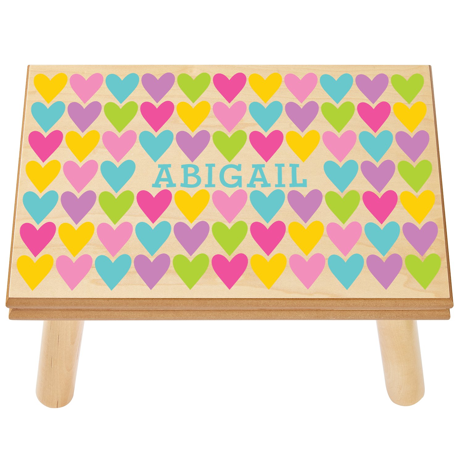 Abundance of Hearts Step Stool - Natural