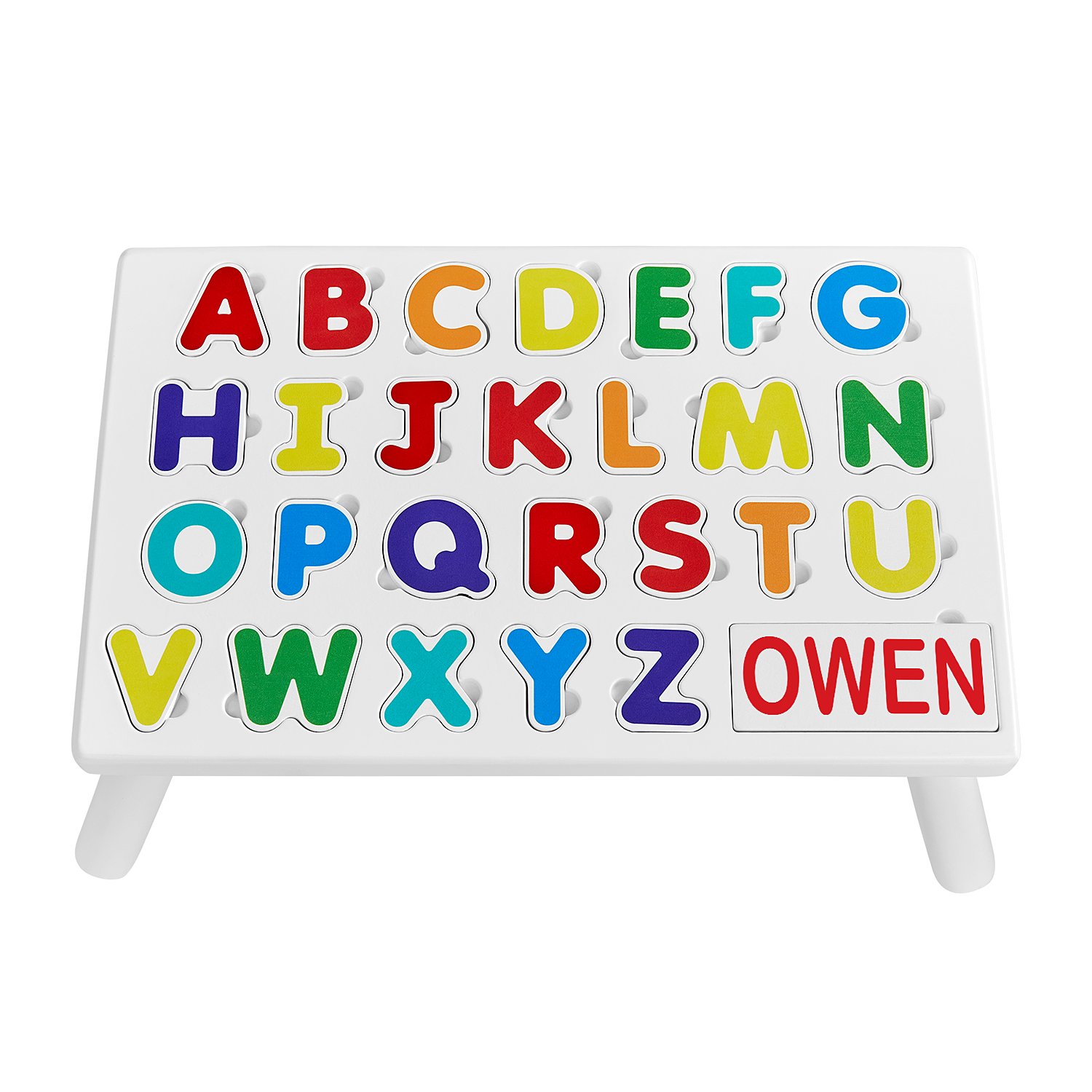 ABC Puzzle Step Stool - Primary - Name