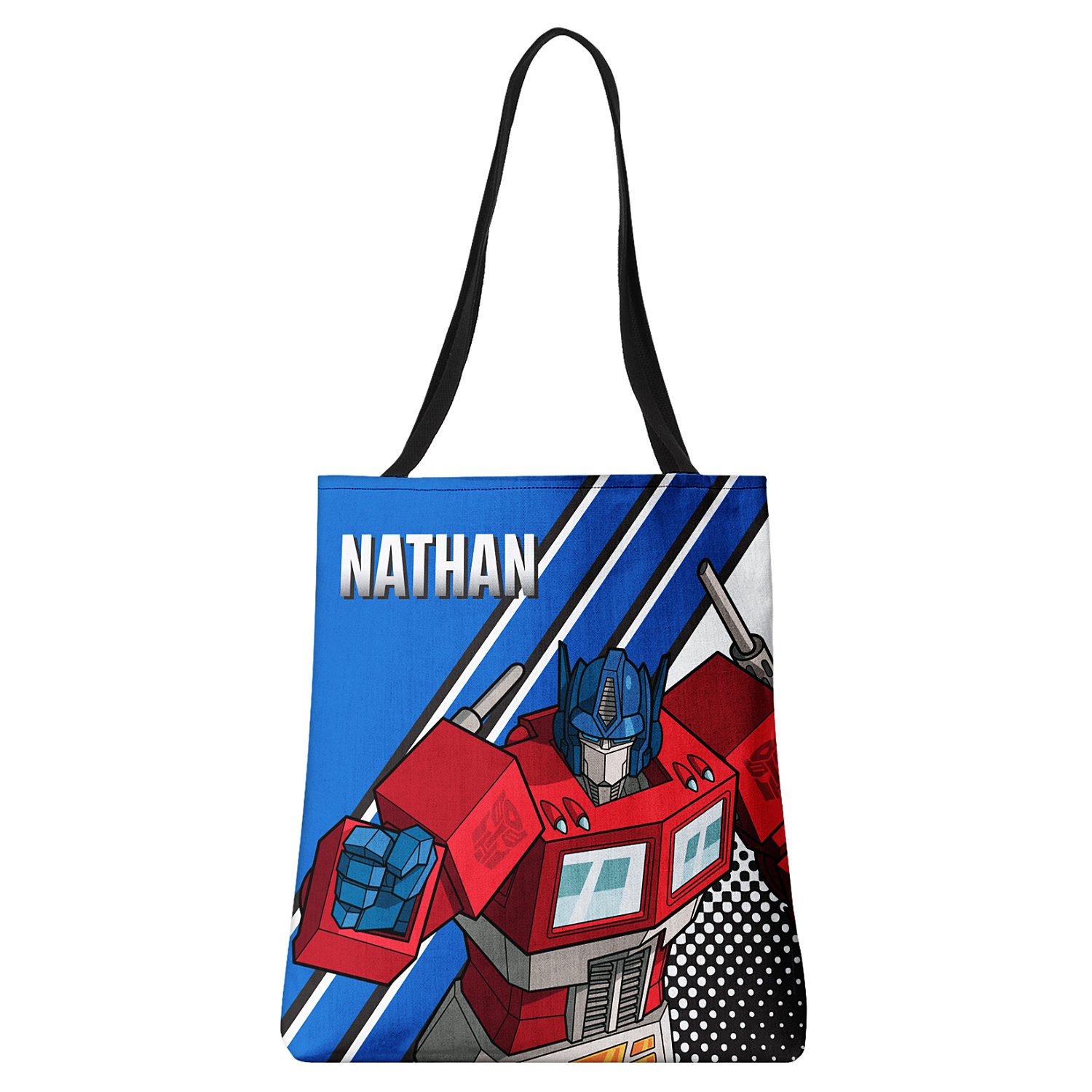 TRANSFORMERS Action-Packed Personalized Tote Bag-Optimus Prime