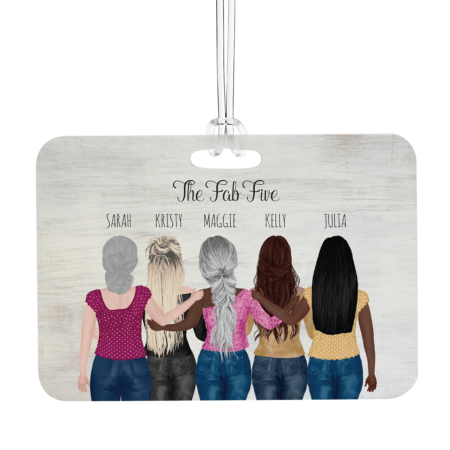 Forever Friends Luggage Tag - 5 Girls