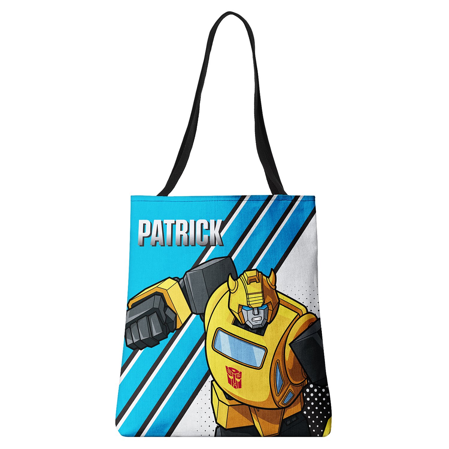 TRANSFORMERS Action-Packed Personalized Tote Bag-Bumblebee