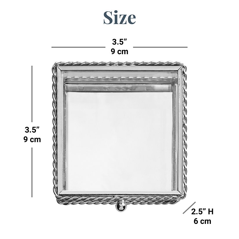 Glass Heart Personalized Jewelry Box