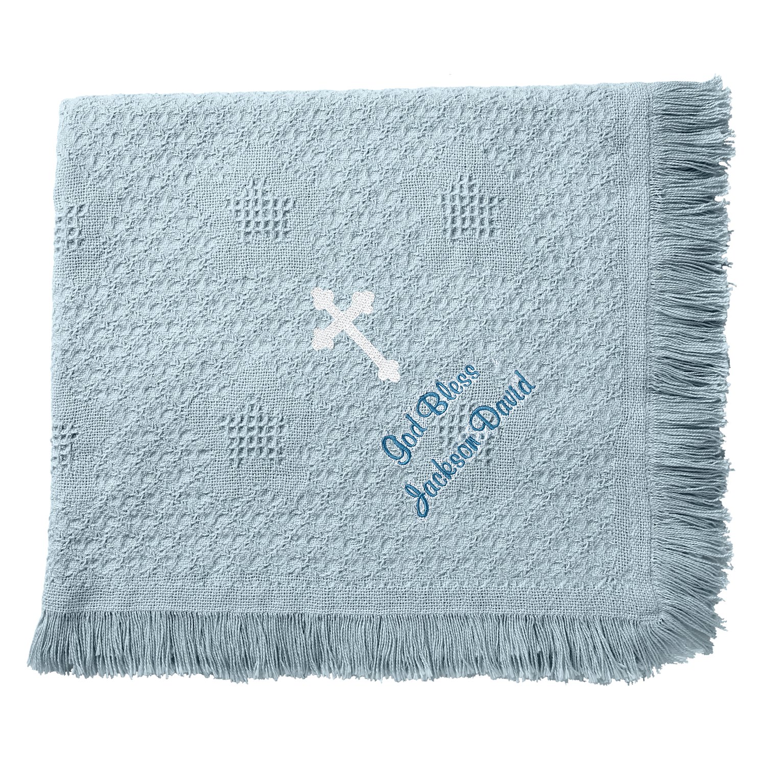 Bundled Blessings Honeycomb Blanket - Blue