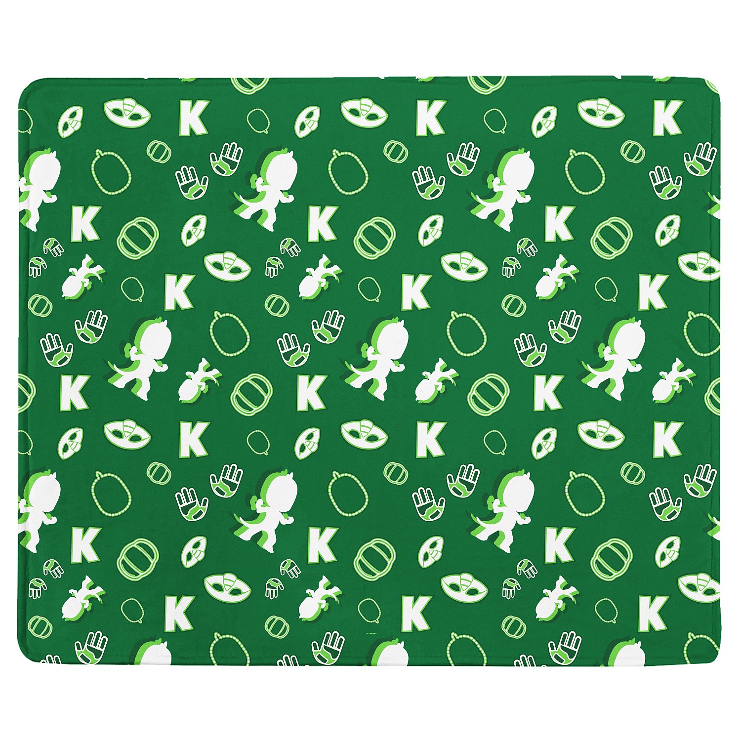 PJ Masks All Over Print Character Pattern Plush Blankets-Gekko/Green
