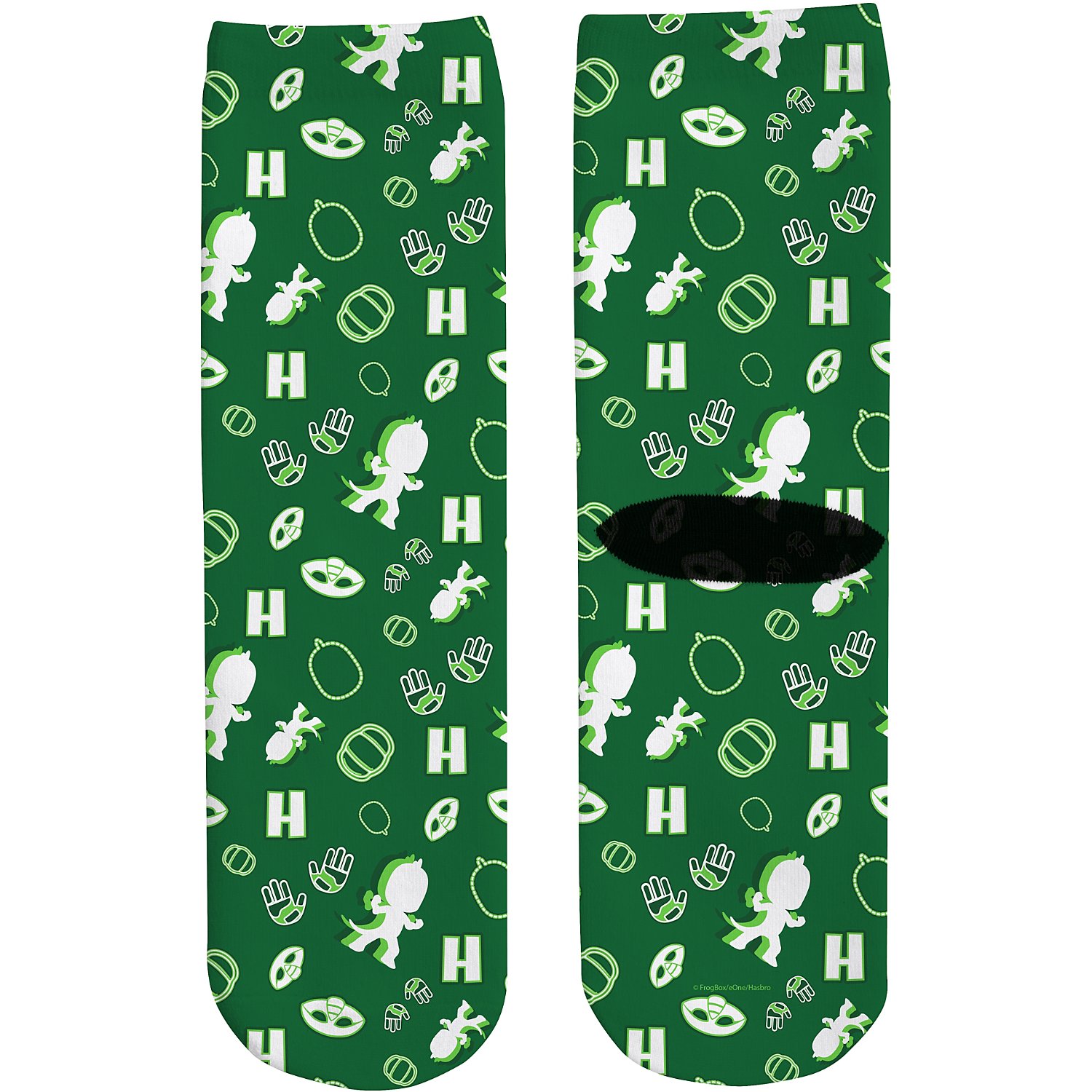 PJ Masks All Over Print Pattern Socks-Gekko/Green