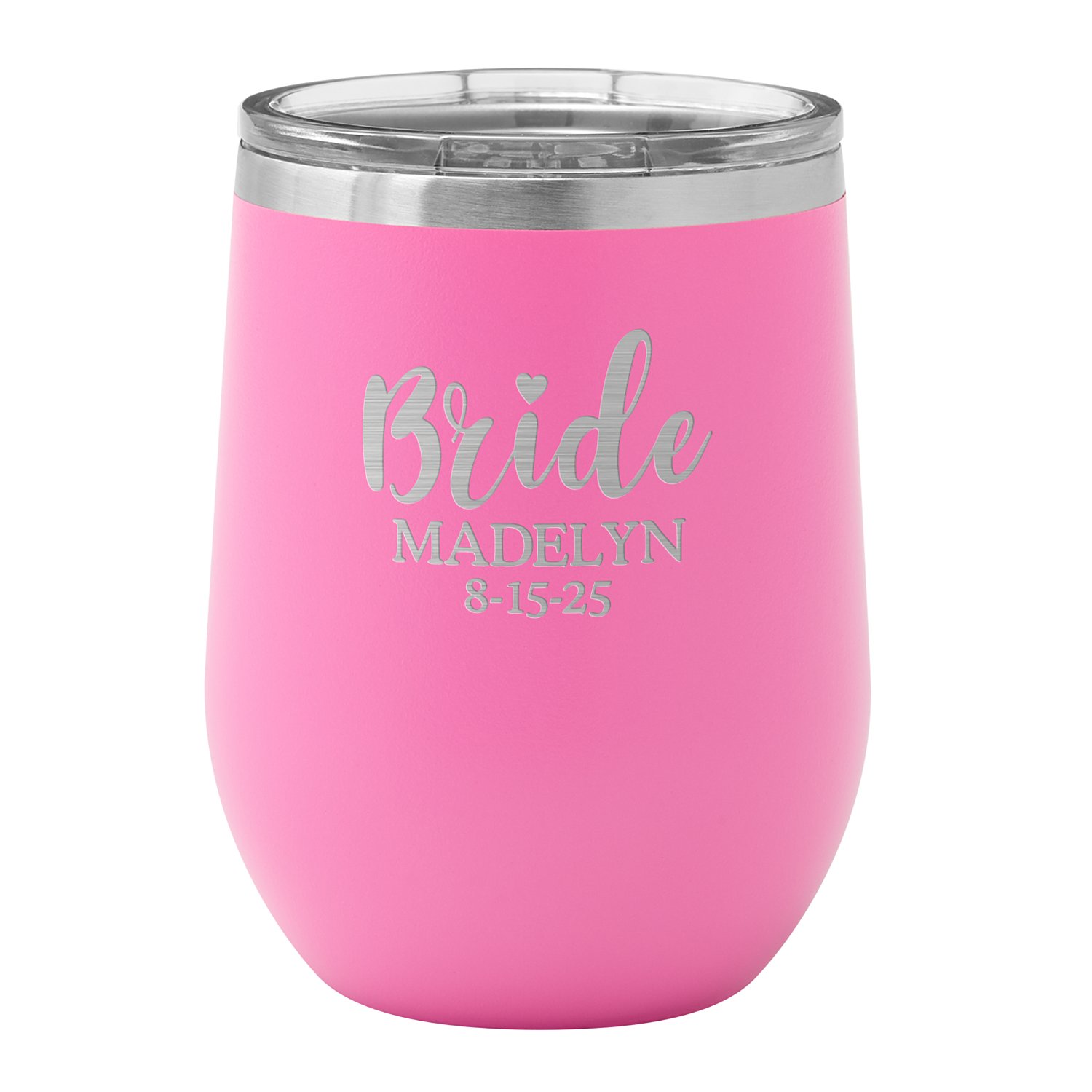Bride Insulated Wine Tumbler - Pink